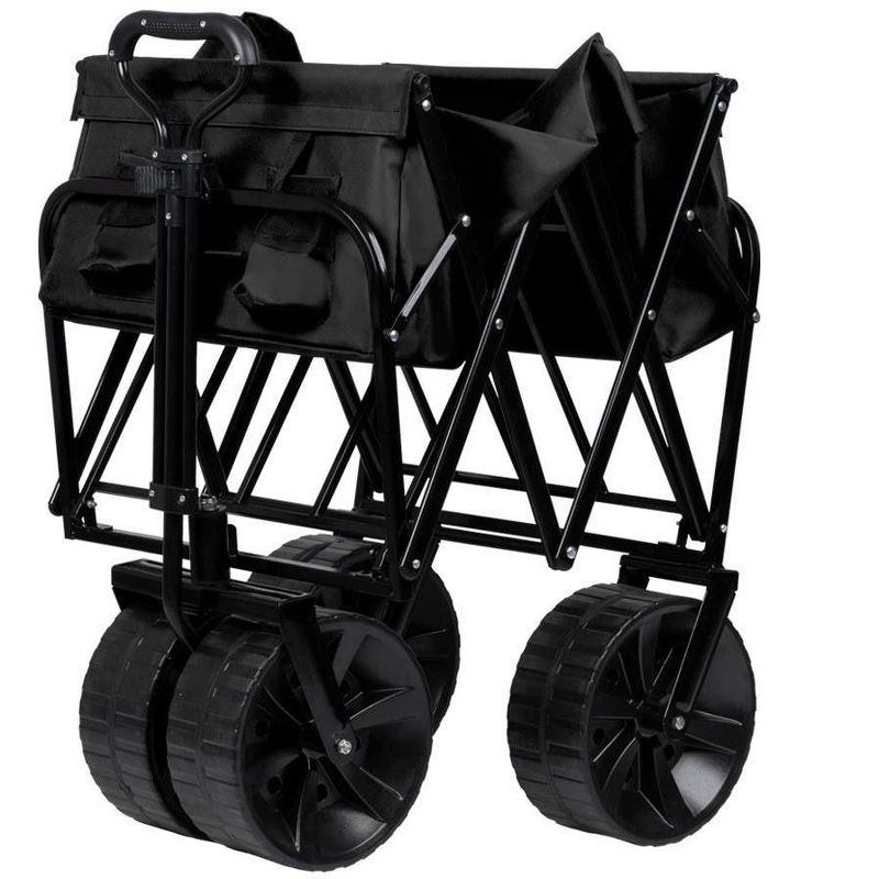 Monoprice Heavy Duty All Terrain Collapsible Outdoor Wagon, Black - Durable, 600D Oxford, Mildew and UV Resistant - Pure Outdoor Collection, 4 of 7