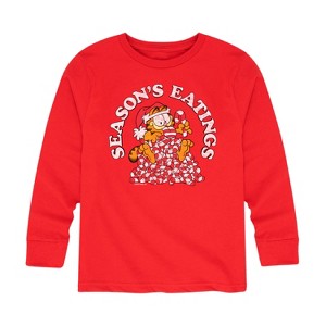 Boys' - Garfield - Seasons Eatings Long Sleeve Graphic T-Shirt - 1 of 4