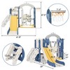 Garvee 5 In 1 Toddler Slide And Swing Set, Freestanding Climber Slide Playset With Basketball Hoop, Indoor Outdoor Playground For Boys Girls - 2 of 4