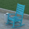 Emma and Oliver Set of 2 Contemporary Rocking Chairs, All-Weather HDPE Indoor/Outdoor Rockers - 4 of 4