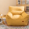 Hooseng Bean Bag Chair with Filler, Big Floor Sofa with Tufted Soft Armrests & Side Pocket, Premium Lazy Sofa for Adults, Living room, Bedroom, Dorm - 3 of 4