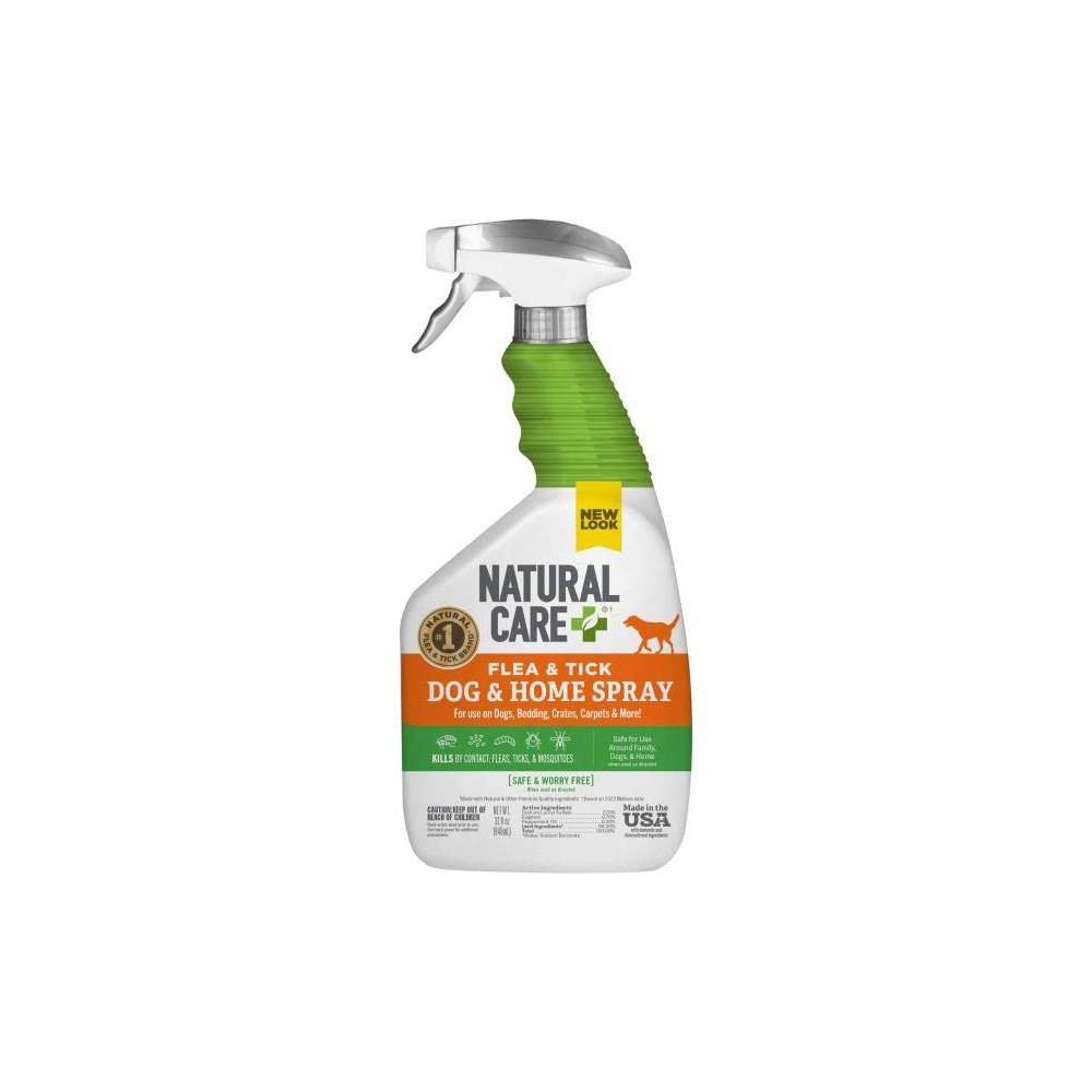 Care Flea & Tick Home Spray Bottle for Cats and Dogs - 32 fl oz: Whole Body Topical Insect Treatment