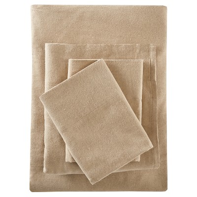 Solid Flannel Sheet Set (Twin) Tan