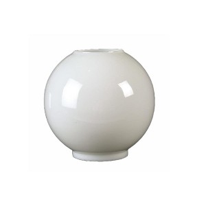 Opal White USA-Made Hand-Blown Glass Ball Oil Lamp Shade - 8" - 1 of 3