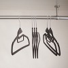 Elama Home 30 Piece Velvet Slim Profile Heavy Duty Felt Hangers in Gray