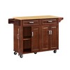 "LunaLulinlk Mobile Kitchen Island Cart With 2 drawers " - 3 of 4