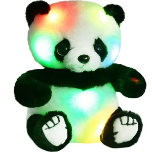 LotFancy Light Up Panda Stuffed Animal, 12 in Panda Bear Plush Toy Gift for Girls, Boys, Kids - 1 of 4