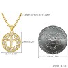 Gold Stainless Steel Cross Pendant Necklace with Heart Crystals, Modern O-Link Chain, Unisex Jewelry for Daily & Special Occasions - 4 of 4