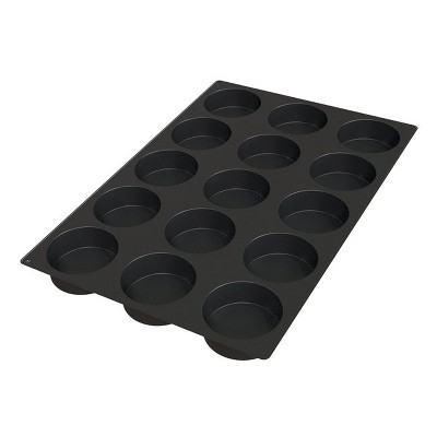 Silikomart Silicone Baking Mold, Disc 4.13" Diameter x 1.57" High, 15 Cavities