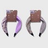 Willow & Ruby 2 Pack Women's Headbands - Floral Block Headbands for Women - 3 of 4