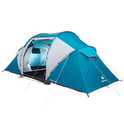 Grazen Overzicht hangen Decathlon Quechua Waterproof Family Camping Tent 4 Person 2 Rooms, Teal  Green : Target