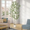 Coucheta 4/5/6/7ft Artificial Eucalyptus Tree in Pot, Large Faux Potted Plant with Realistic Trunk for Indoor Outdoor, Home Office Living Room Decor - 2 of 4