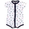 Hudson Baby Infant Boy Cotton Rompers 3pk, Ahoy - 4 of 4