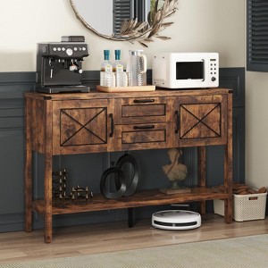 Console Table, Sideboard Buffet Cabinet with Drawers and Bottom Shelf - 1 of 4