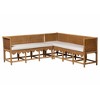 bali & pari 2pc Seranay Scallop Rattan Dining banquette Set Light Honey - 2 of 4
