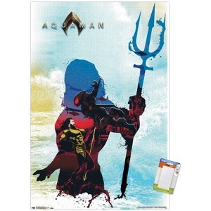 Trends International DC Comics Movie - Aquaman - Arthur Silhouette Unframed Wall Poster Prints - 1 of 4