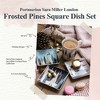 Portmeirion Sara Miller Frosted Pines 4.5 inch Square Dish Plate Set of 3 - 2 of 4