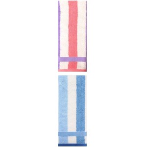 REGALWOVEN 2 Pack Cotton Soft Absorbent Striped Hand Towels for Bathroom 13" x 29" - 1 of 4