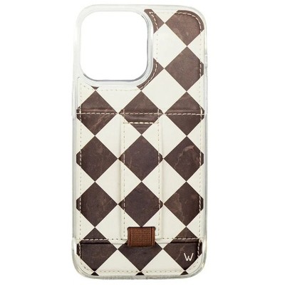 Walli Cases Brown Marble by Danielle Davis Phone Case with Wallet and Finger Strap