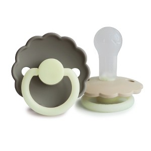 FRIGG Daisy Night Silicone Pacifier 2-Pack - 1 of 4