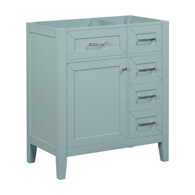 NicBex 29.5" Bathroom Storage Cabinet without Sink, Bathroom Vanity, 1 Spacious Cabinet Door and 3 Drawers for Bathroom
