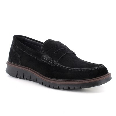 Mateo Made in Italy Men’s Suede Penny Loafers by Alpine Swiss
