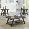 Vynxaria Series 48 in. Weathered Espresso Rectangular Wood Top End Table with Shelf Storage - 2 of 4