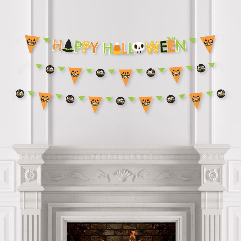 Big Dot of Happiness Jack-O'-Lantern Halloween - Kids Halloween Party Letter Banner Decoration - 36 Banner Cutouts and Happy Halloween Banner Letters, 3 of 8