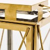Christopher Knight Home 14"x6.25" Stainless Steel Tilson Lantern Candle Holder Gold: Modern Style, Floor Placement - 3 of 4