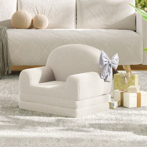 Toddler Chair, 2 in 1 Toddler Couch Fold Out Kids Foam Convertible Sofa to Lounger for Boys Girls - 1 of 4