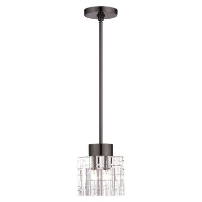 Livex Lighting Rotterdam 1 - Light Semi-Flush Mount in  Black Chrome