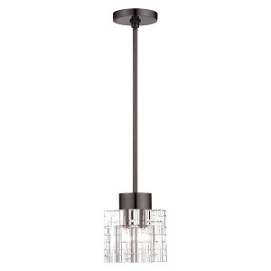 Livex Lighting Rotterdam 1 - Light Semi-Flush Mount in  Black Chrome - 1 of 4