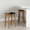 South Shore Set of 2 Balka Counter Height Barstools Black/Natural - 3 of 4