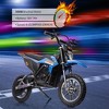 36V Ride on Dirt Bike Motorcycle for Teens,15.5MPH Fast Speed Electric Battery-Powered Off-Road Motorcycle, LED Light, Disc Brake, Blue - 4 of 4