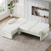 94.1" Convertible Futon Sofa Bed L-Shaped Sectional Chaise with Reversible Chaise, Reclining Back Chenille Fabric-- Frevyn - 2 of 4