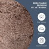 MAXYOYO Bean Bag Bed, Faux Fur BeanBag Chair to Velvet Floor Bed with Removable Cover, Coffee - 4 of 4
