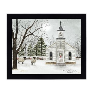 Courtside Market Chapel in the snow 8x10 Framed Art Board - 1 of 2