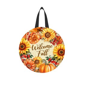 Briarwood Lane Door Hanger 16x16 Welcome Fall Flowers For Fall Door Hanger - 1 of 3