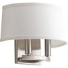 Progress Lighting Cherish 2-Light Wall Sconce, Brushed Nickel, Summer Linen Shade - 4 of 4