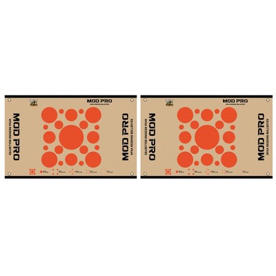 Morrell Yellow Jacket MOD Pro Redding NFAA Bullseyes Wrap with Grommets and Hook and Loop Attachment for Archery Target, 2 Pack, White/Tan