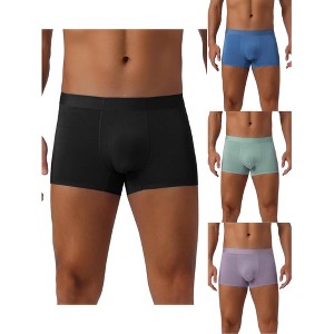INSPIRE CHIC Men's 4 Pack Underwear Soft Solid Color Basic Boxer Briefs - 1 of 4