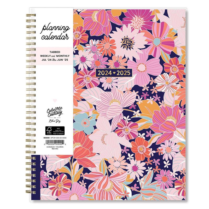 Color Me Courtney for Blue Sky 2024-25 Weekly/Monthly Planner 11&#34;x8.5&#34; Bloom Navy, 4 of 14