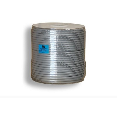 Monoprice Stranded Bulk Phone Cable - 1000 Feet - Silver | 6 Conductor, 26AWG, Flat Cable
