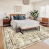 Area Rug Vintage Floral Distressed Print Pattern Rug, Soft Washable Non-Slip Low-Pile Indoor Carpet for Bedroom, Living Room - 2 of 4