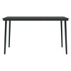 vidaXL Garden Dining Set Black PE rattan, powder-coated steel, glass - 55.1" table length Black 6 - 4 of 4