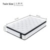 NicBex 12 Inch Medium King Size Mattress, Certipur-US Memory Foam Hybrid Mattress, Plush Individual Pocket Spring for Bedroom, White+Black - 2 of 4
