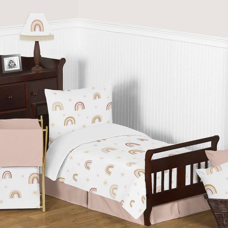 5pc Rainbow Toddler Kids&#39; Bedding Set - Sweet Jojo Designs, 1 of 7