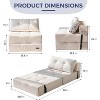 MAXYOYO Folding Sofa Bed, Convertible Sofa Bed with High-Density Support Foam for Living Room Bedroom - 3 of 4