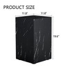 Maggift Patio End Tables, Texture Design Coffee Table for Living Room, Patio, Bedroom, Black, 11.8"*11.8"*19.6" - 4 of 4