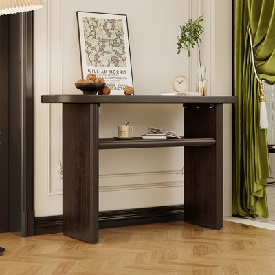 Whisen Elegant Minimalist Console Table with Rounded Edges and Sturdy Shelf